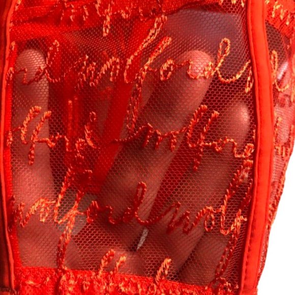 NWT Wolford Logo Obsessed Bustier Crop Top in Red Glow Size 34D - Picture 16 of 17